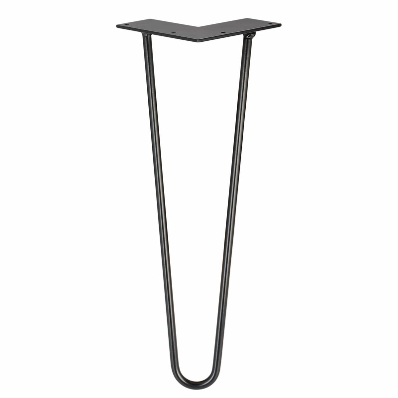 2-wire Hairpin Leg Black 3/8" x 20"